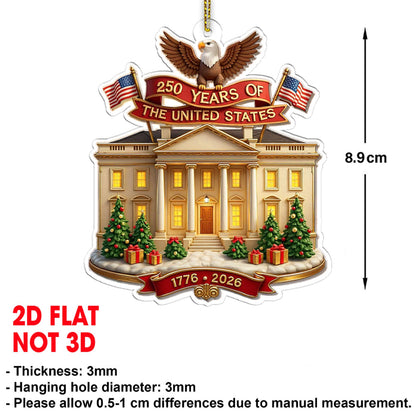 250 Years of America Acrylic Ornament | 250th Anniversary 1776–2026 | Patriotic 4th of July Ornament 683277